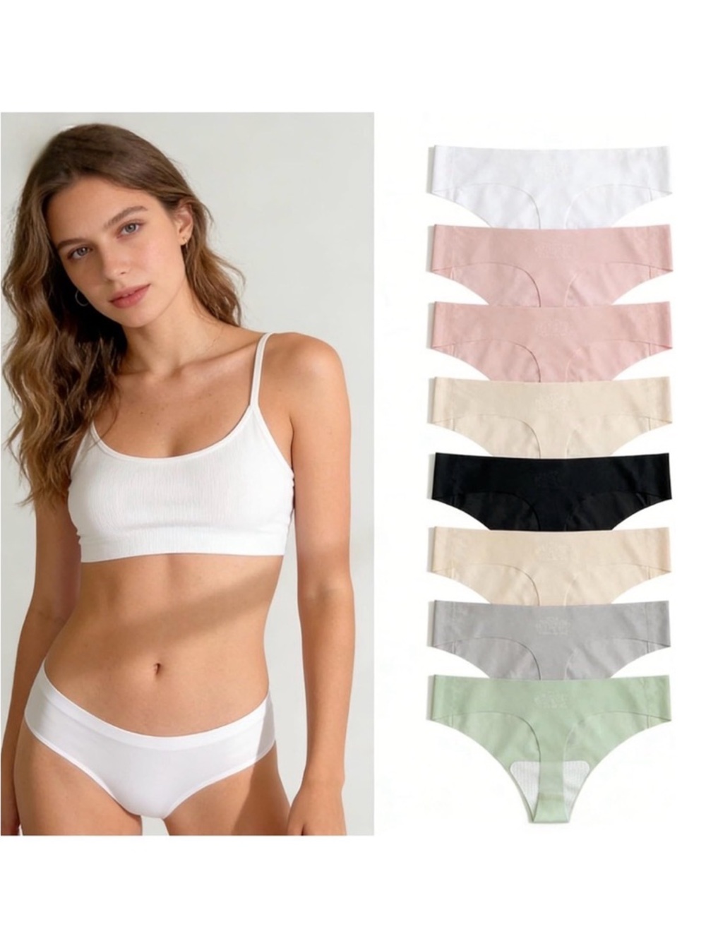 New 8-Pack Women’s Size Medium Seamless Thong Panties